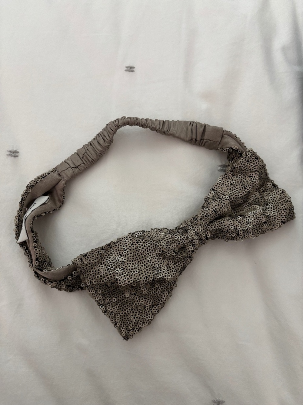 Eugenia Kim Bronze Sequin Oversized Bow Headband